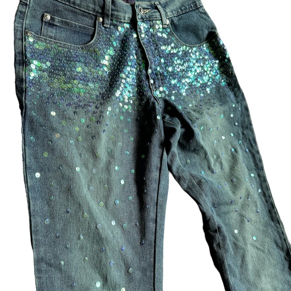 Younique Sequins Strechy Flare Jeans - Picture 3 of 6